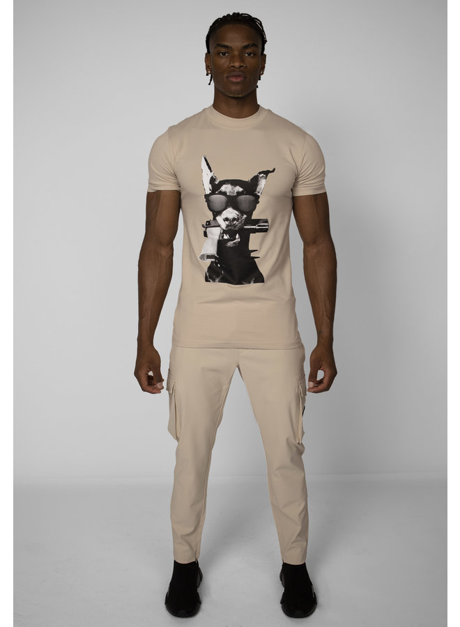 Conflict T-Shirt Doberman Beige