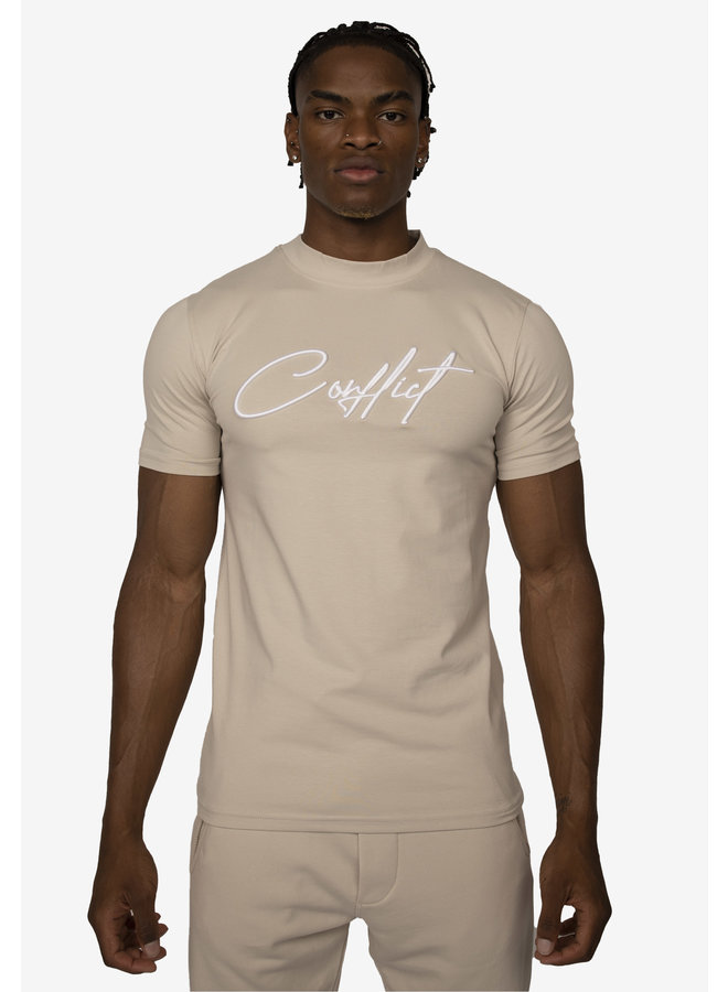 Conflict T-Shirt Signature Beige