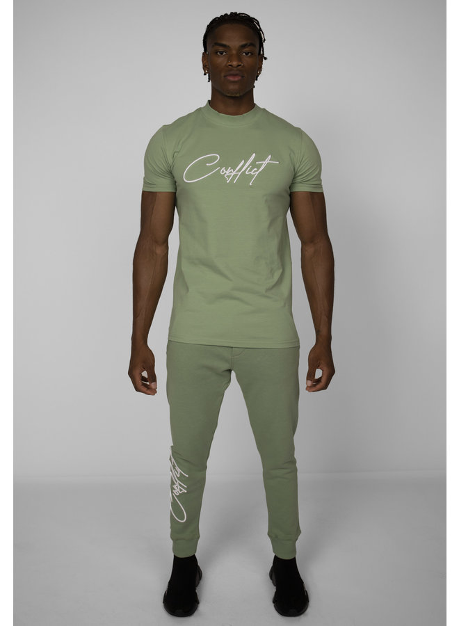 Conflict Sweat Pants Light Green