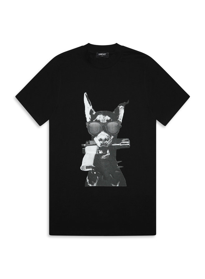 Conflict T-Shirt Doberman Black