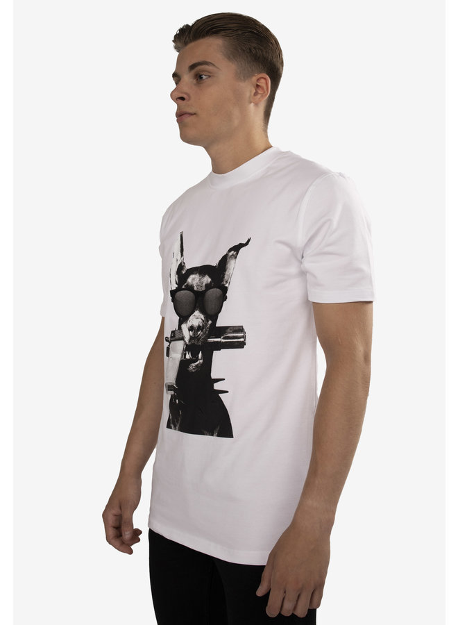 Conflict T-Shirt Doberman White