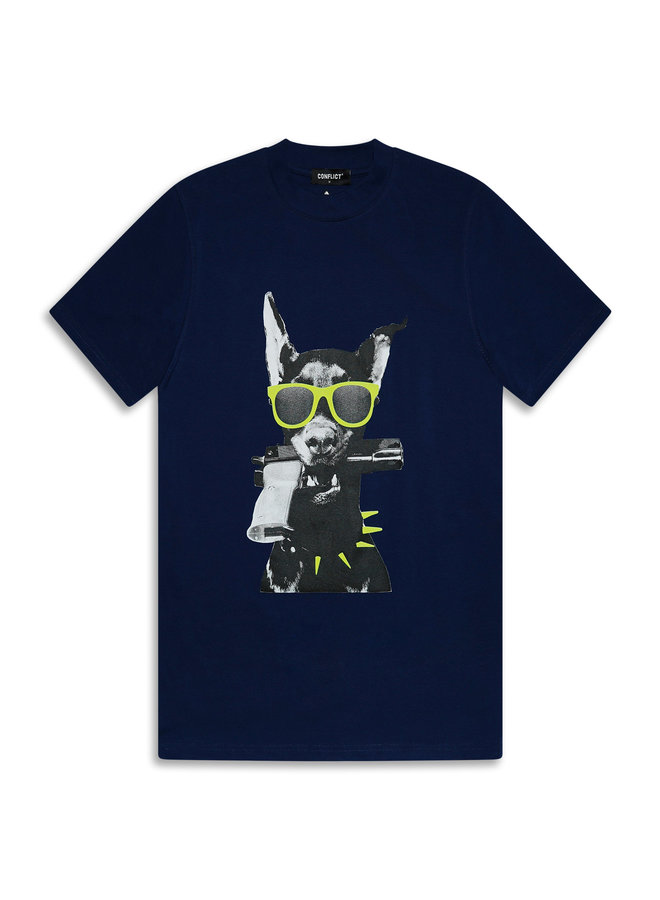 Conflict T-Shirt Doberman Indigo