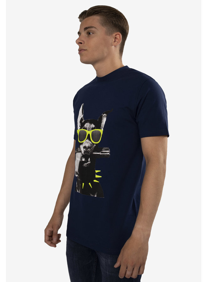 Conflict T-Shirt Doberman Indigo