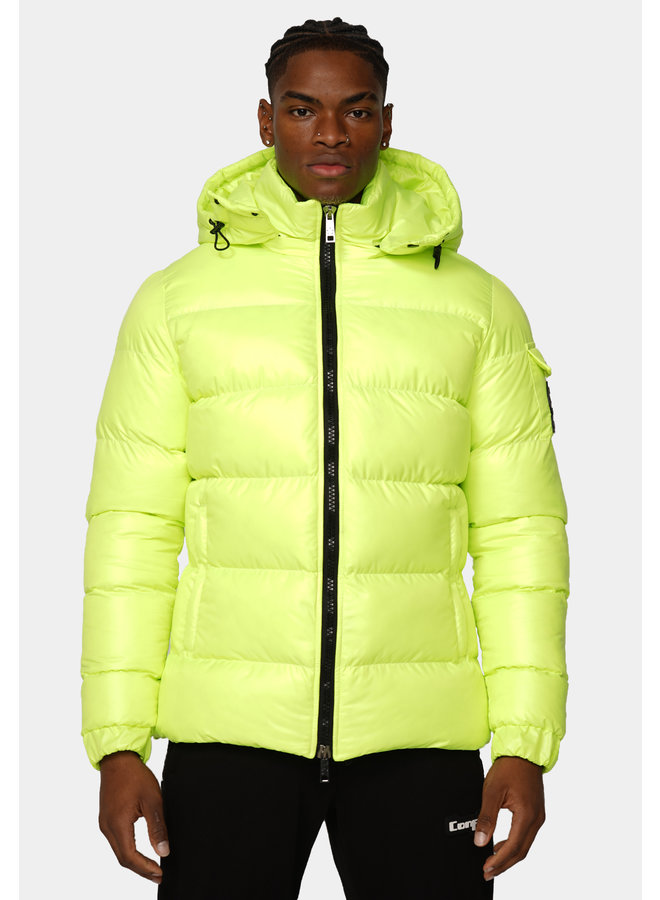 Conflict Puffer Jacket Neon Yellow