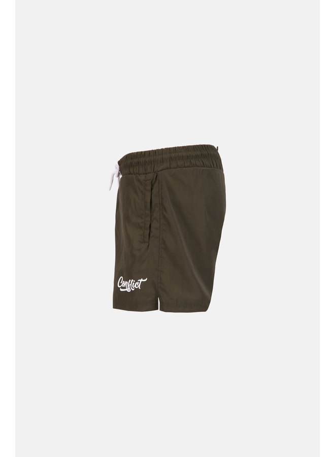 Conflict Swim Short Print Green