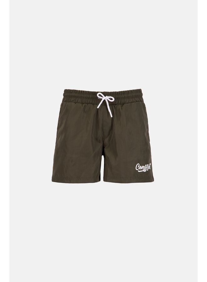 Conflict Swim Short Print Green