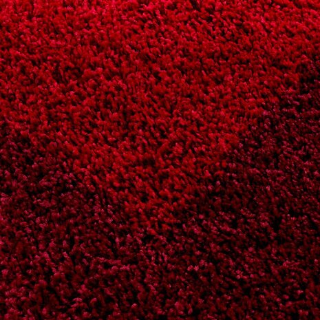 Hoogpolig vloerkleed - Candy Shaggy Rood Lijstmotief