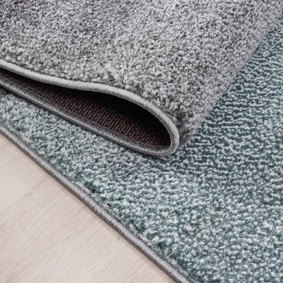 Modern geblokt vloerkleed - Broadway Blauw/Grijs Modern geblokt vloerkleed - Broadway Blauw/Grijs