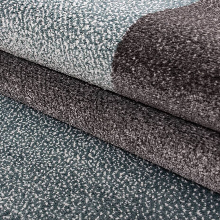 Modern geblokt vloerkleed - Broadway Blauw/Grijs Modern geblokt vloerkleed - Broadway Blauw/Grijs