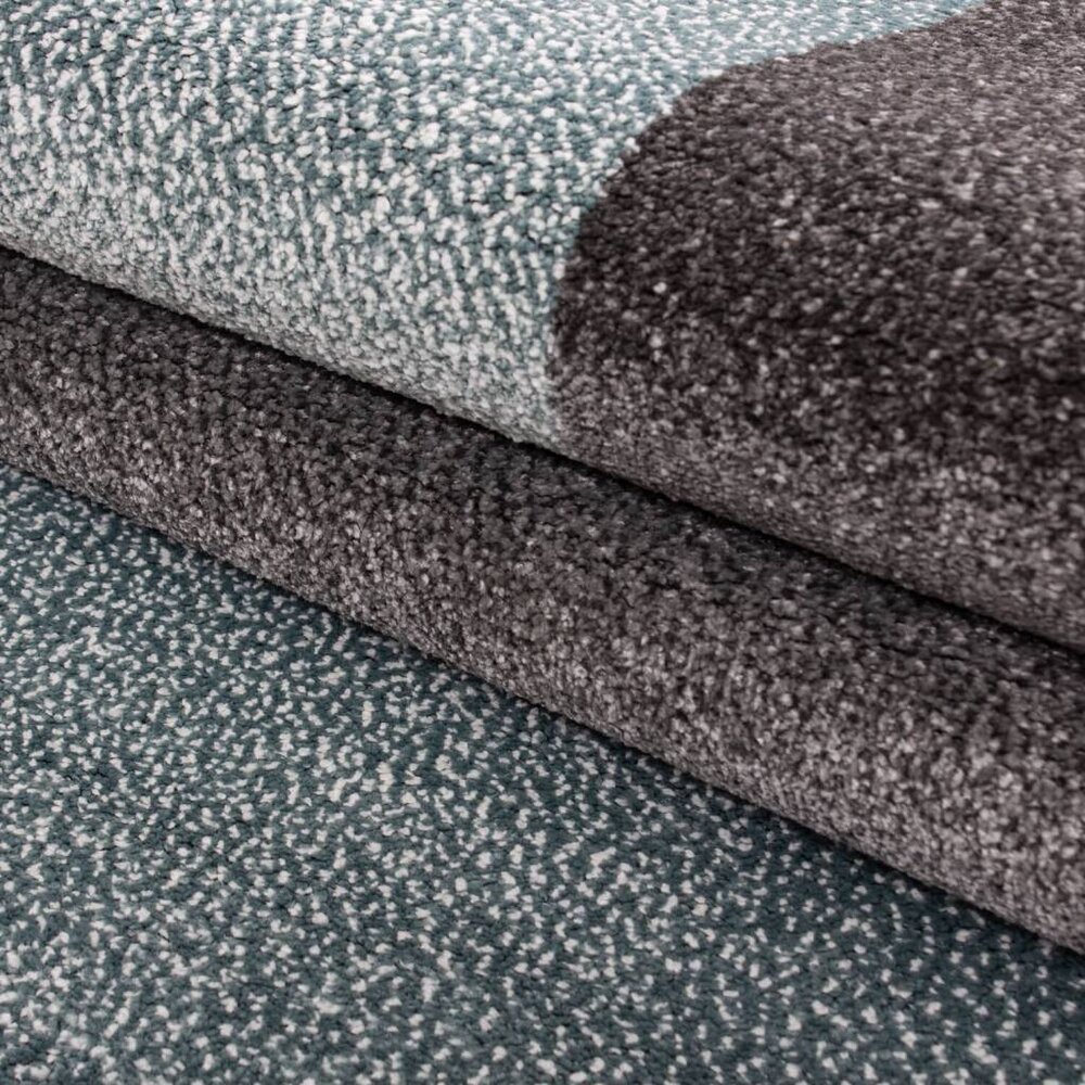 Modern geblokt vloerkleed - Broadway Blauw/Grijs Modern geblokt vloerkleed - Broadway Blauw/Grijs