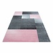 Modern geblokt vloerkleed - Broadway Roze/Grijs Modern geblokt vloerkleed - Broadway Roze/Grijs