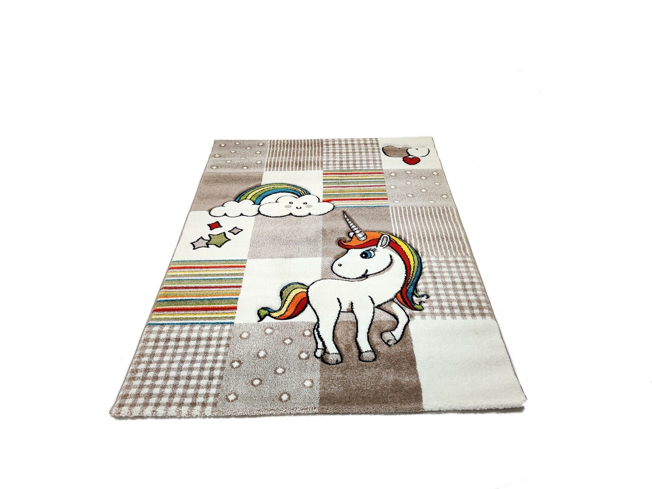 Kids Eenhoorn Beige vloerkleed - Kids Eenhoorn Beige vloerkleed -