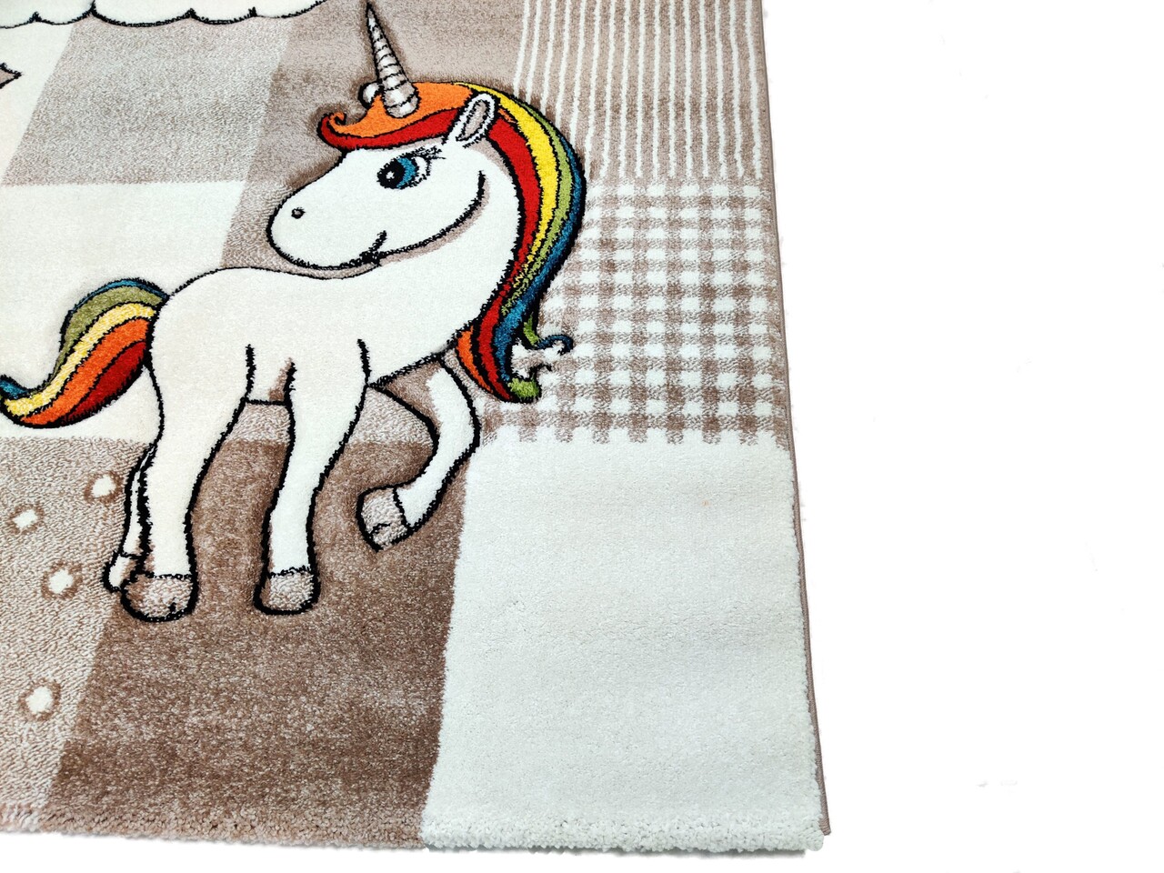 Kids Eenhoorn Beige vloerkleed - Kids Eenhoorn Beige vloerkleed -