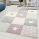 Kids Sterren En Hartjes Kinderkamer paars vloerkleed Kids Sterren En Hartjes Kinderkamer paars vloerkleed
