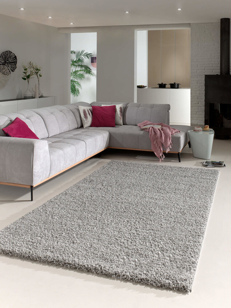 Hoogpolig vloerkleed - Candy Shaggy Lichtgrijs Hoogpolig vloerkleed - Candy Shaggy Lichtgrijs