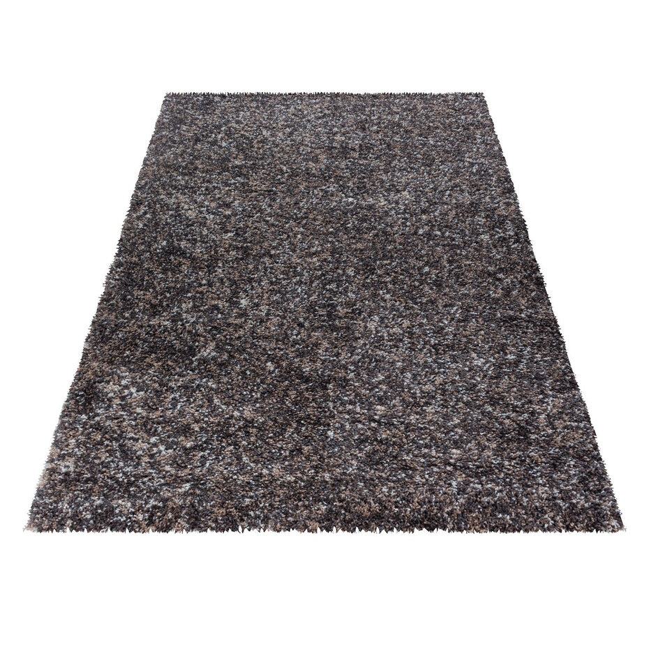 Hoogpolig vloerkleed - Lorium gemêleerd Taupe/Grijs/Beige