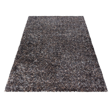 Hoogpolig vloerkleed - Lorium gemêleerd Taupe/Grijs/Beige
