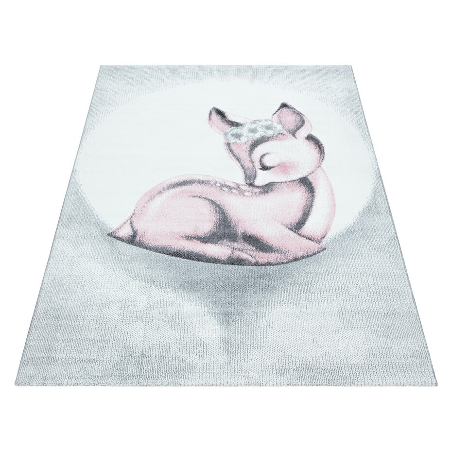 Kids Kinderkamer Roze - Grijs vloerkleed - Bambi Hert