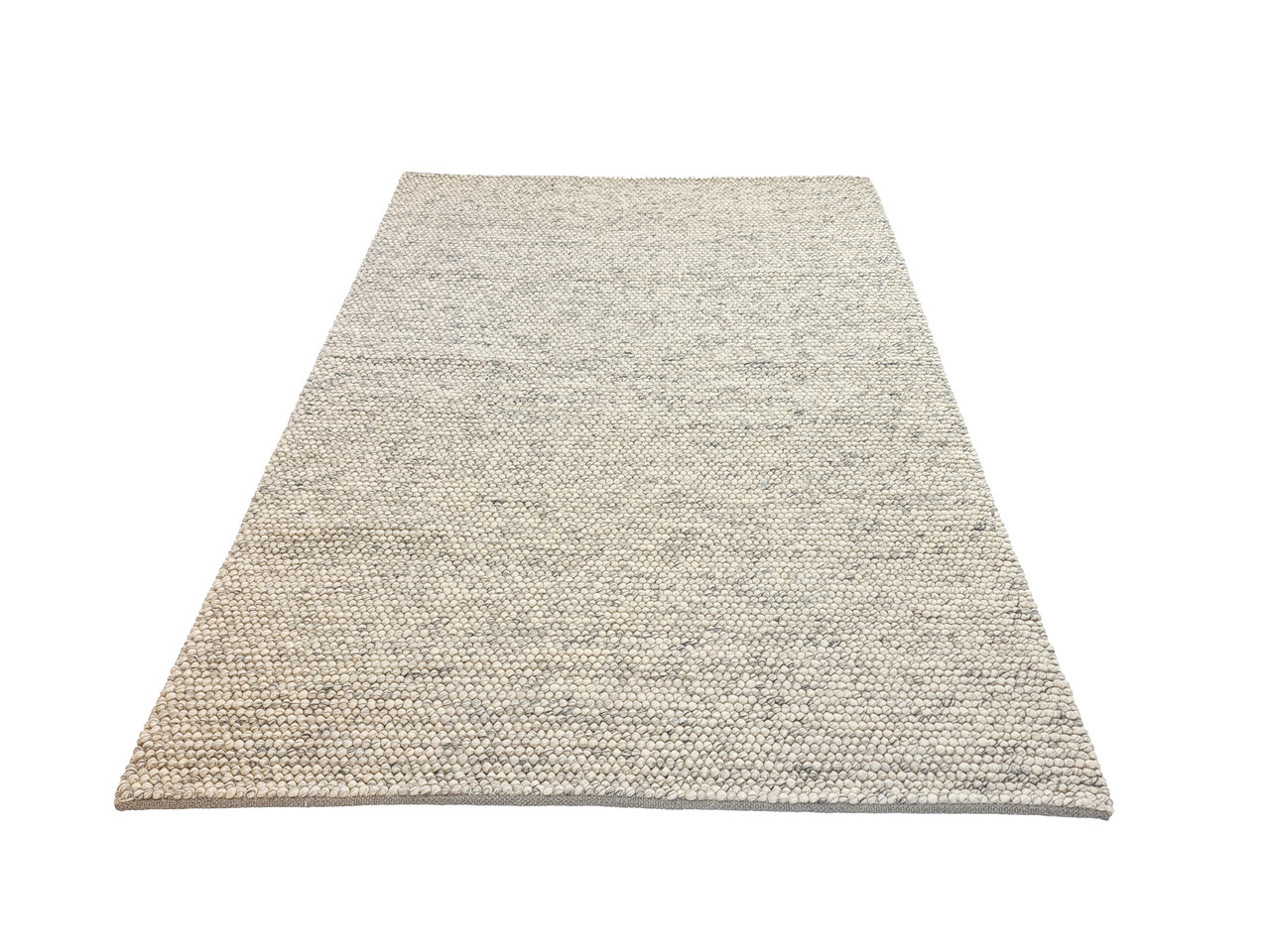 Ventura Bolletjes Grijs / Crème Handgemaakt vloerkleed - Ventura Bolletjes Grijs / Crème Handgemaakt vloerkleed -