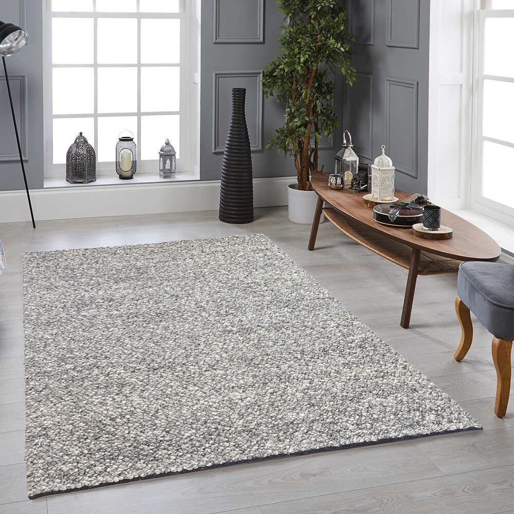 Ventura Bolletjes Grijs Handgemaakt vloerkleed Ventura Bolletjes Grijs Handgemaakt vloerkleed