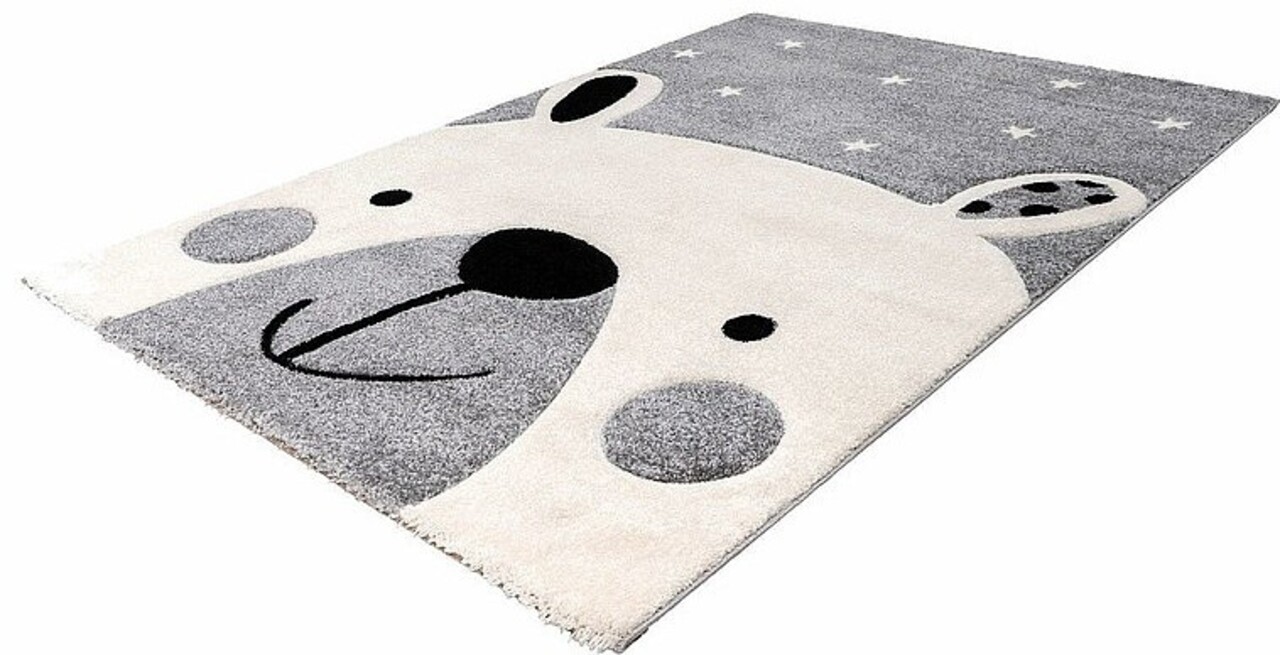 Kids Beer Grijs vloerkleed -