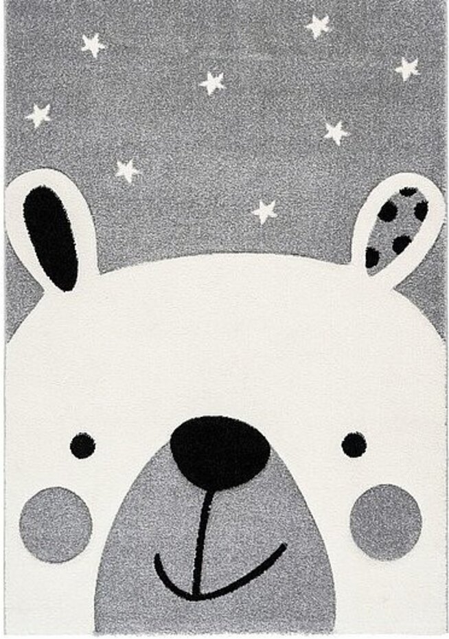 Kids Beer Grijs vloerkleed -