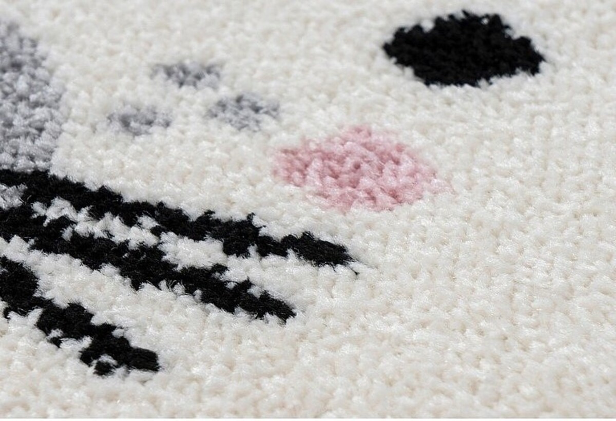 Kids Konijn Grijs Roze vloerkleed - Kids Konijn Grijs Roze vloerkleed -