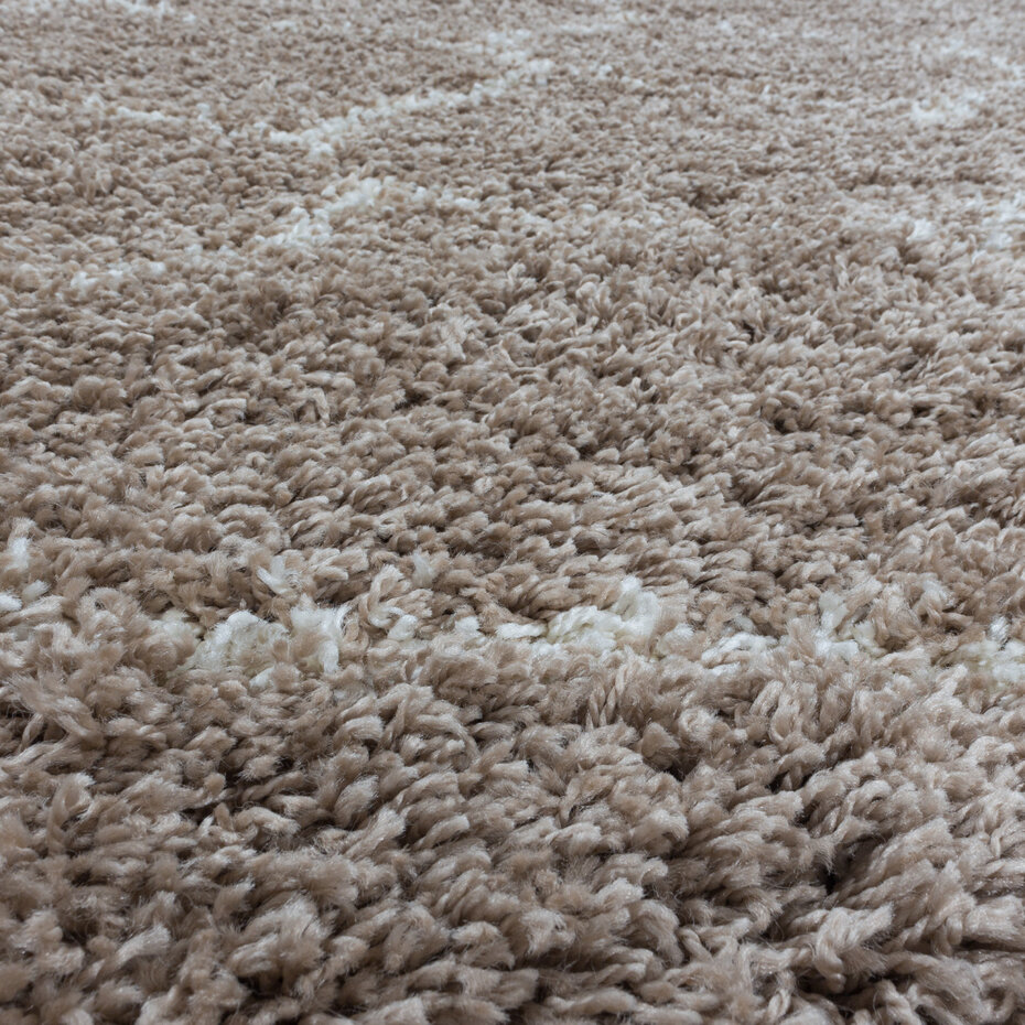 Azure Hoogpolig Beige vloerkleed