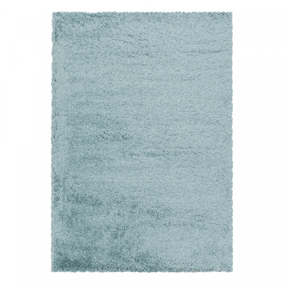 Luna Hoogpolig Blauw vloerkleed - Geo
