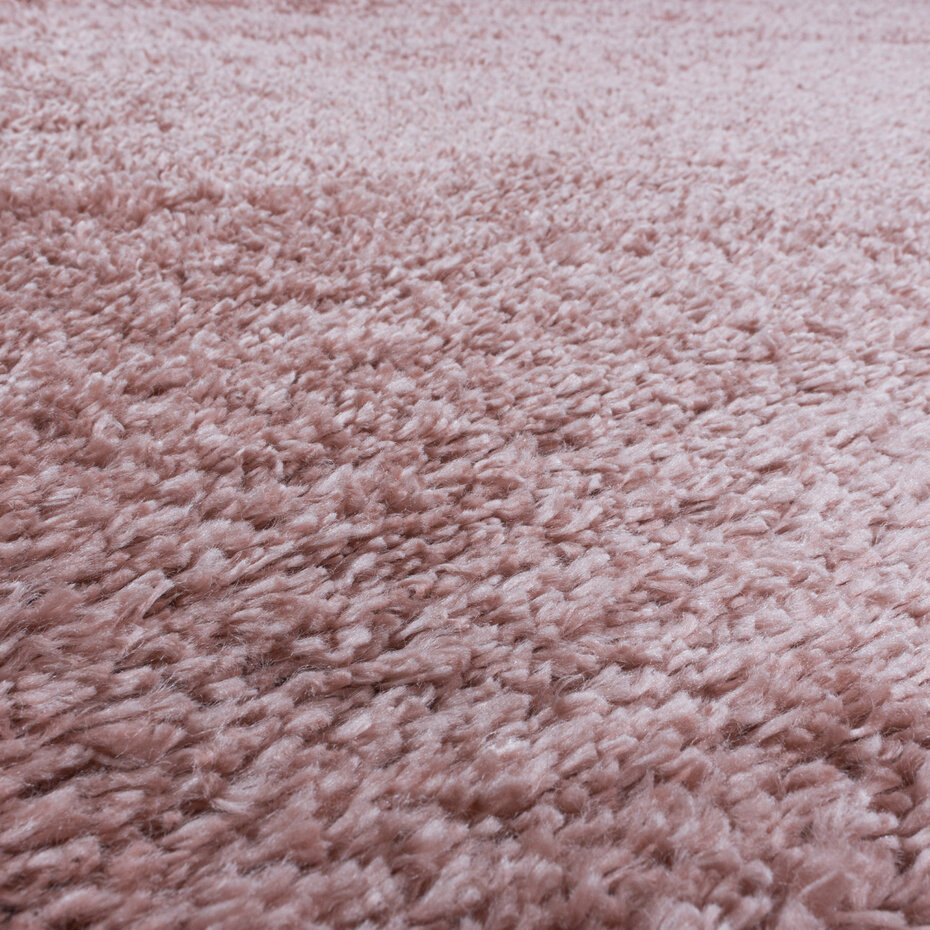 Luna Hoogpolig Roze vloerkleed - Geo