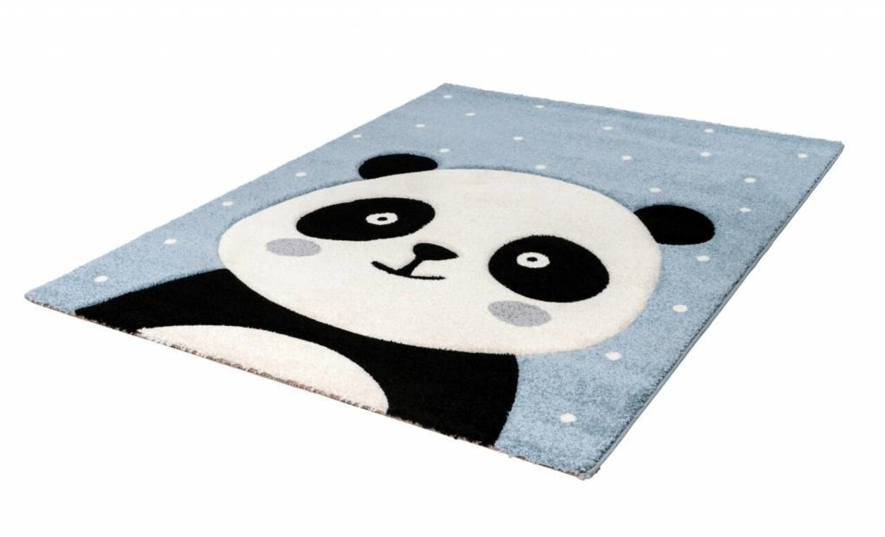 Kids Panda Blauw vloerkleed - Kids Panda Blauw vloerkleed -