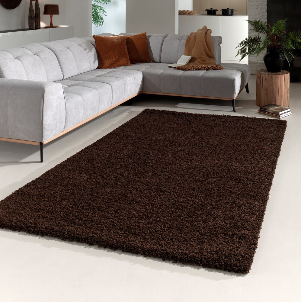 Hoogpolig vloerkleed - Candy Shaggy Bruin