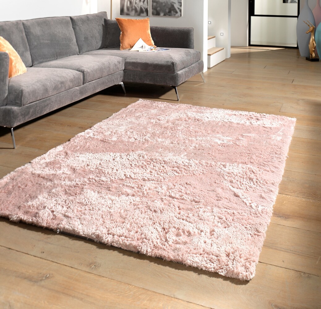 Hoogpolig vloerkleed - Curacao roze Hoogpolig vloerkleed - Curacao roze