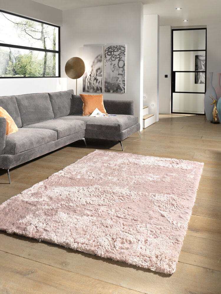 Hoogpolig vloerkleed - Curacao roze Hoogpolig vloerkleed - Curacao roze