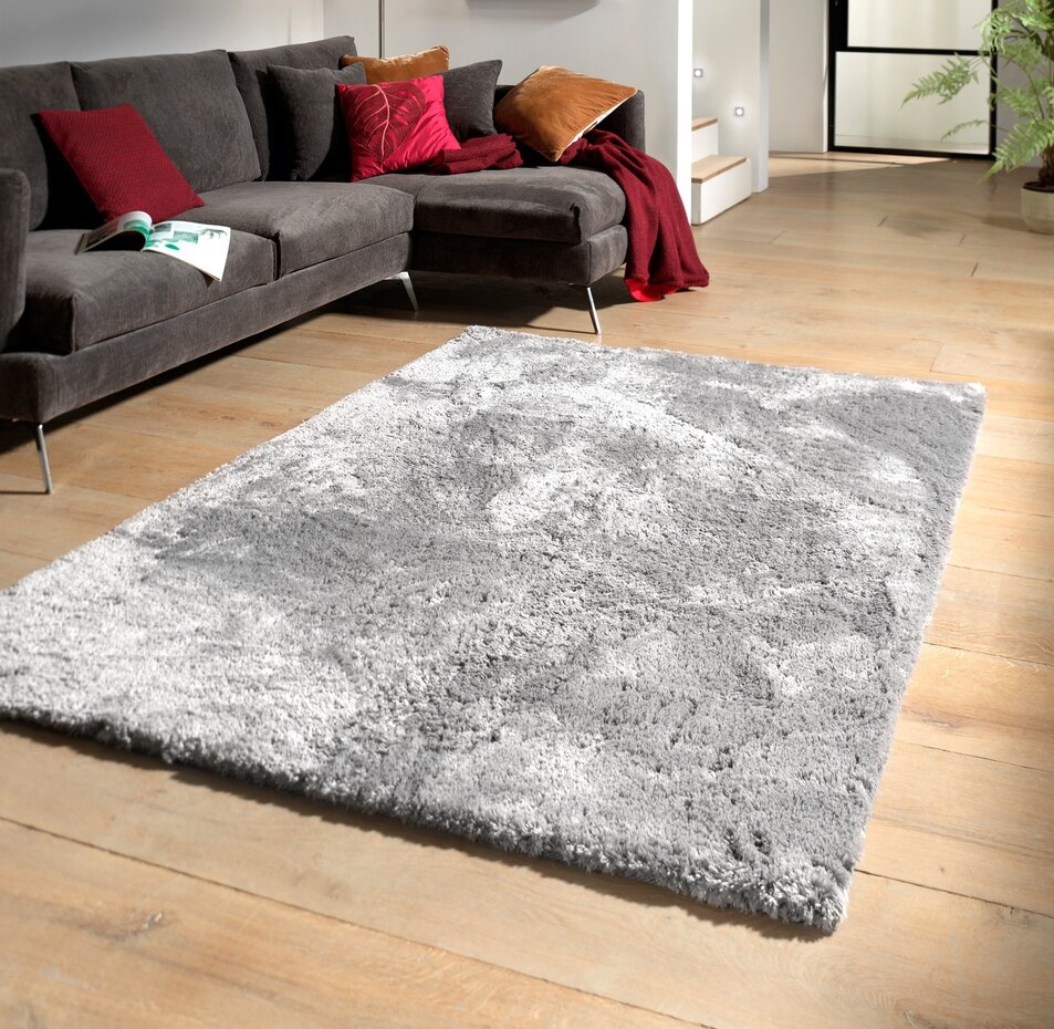 Hoogpolig vloerkleed - Curacao zilver Hoogpolig vloerkleed - Curacao zilver