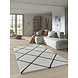 Candy Diamond Hoogpolig Crème / Zwart vloerkleed - Geruit Candy Diamond Hoogpolig Crème / Zwart vloerkleed - Geruit