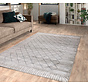Modern vloerkleed - Lima Geruit Grijs / Beige