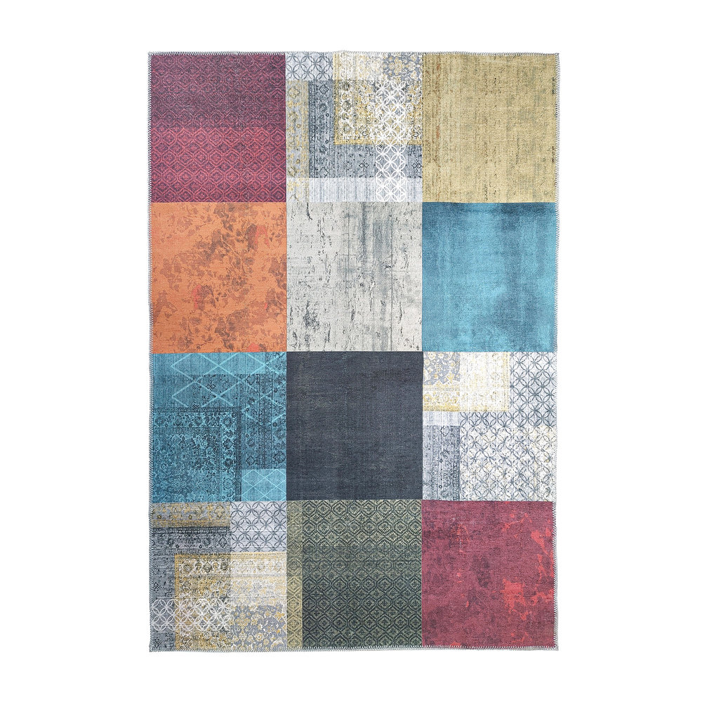 NINOVA VINTAGE PATCHWORK MULTI VLOERKLEED WASBAAR