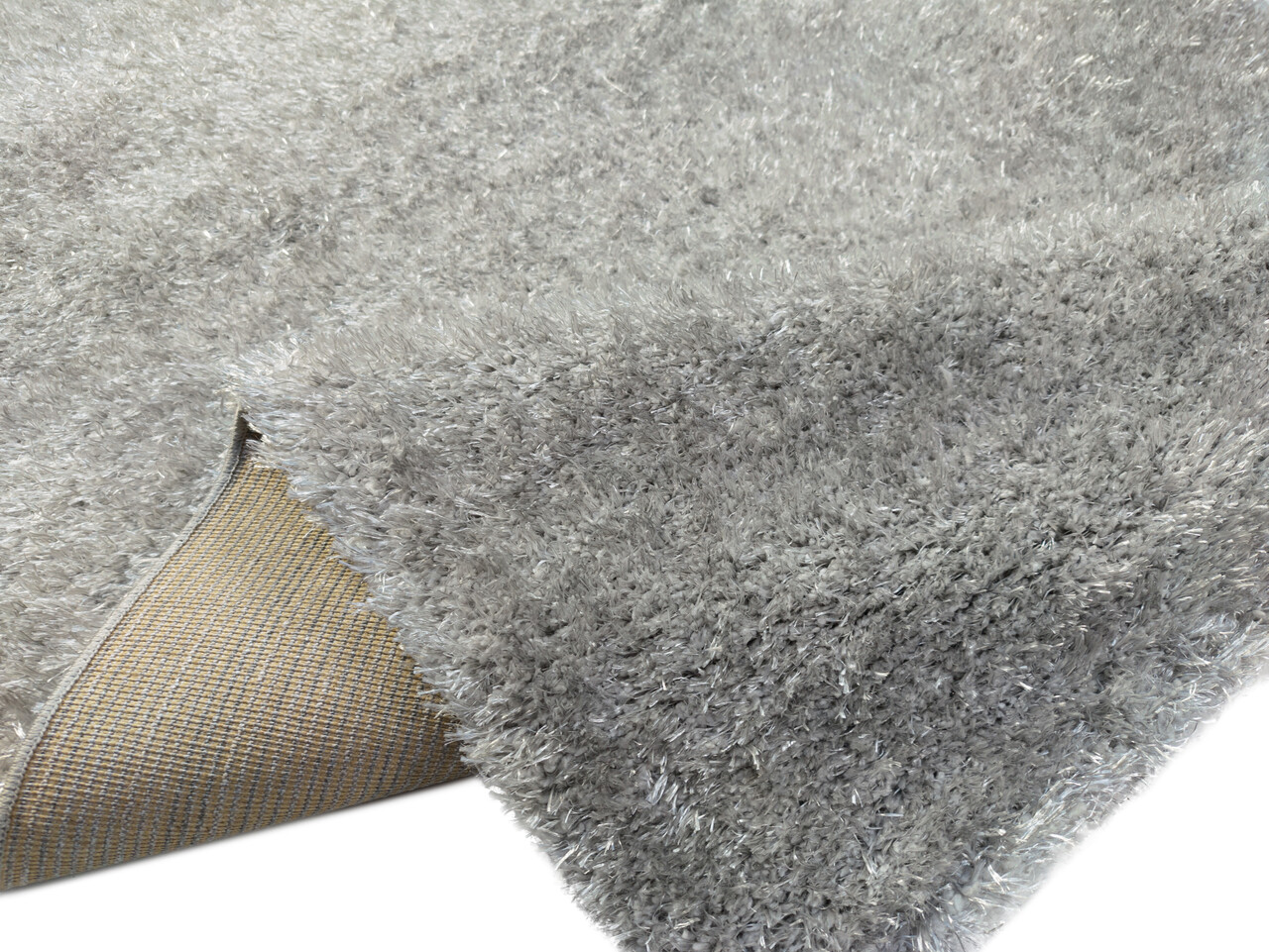 Nox Hoopolig Zilver vloerkleed - Effen Nox Hoopolig Zilver vloerkleed - Effen