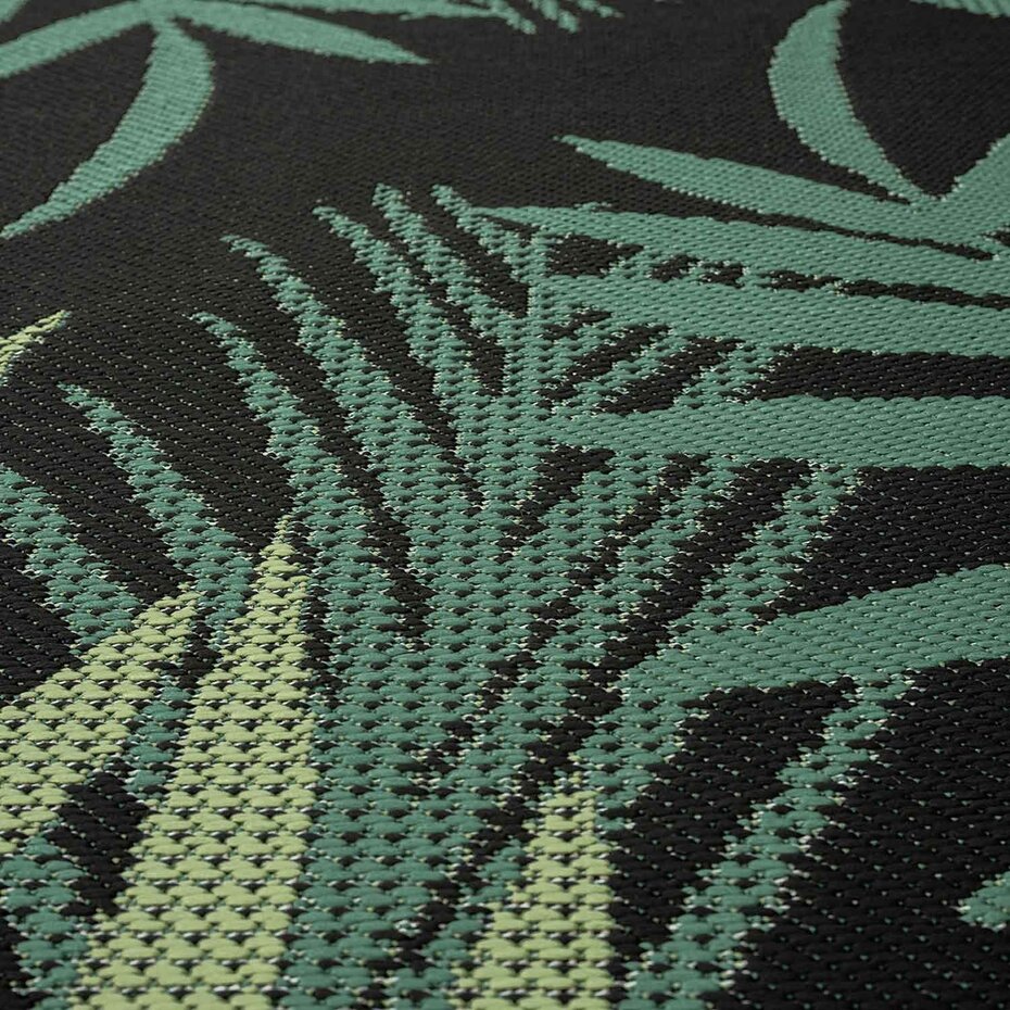 Capri Indoor En Outdoor Groen / Zwart vloerkleed -