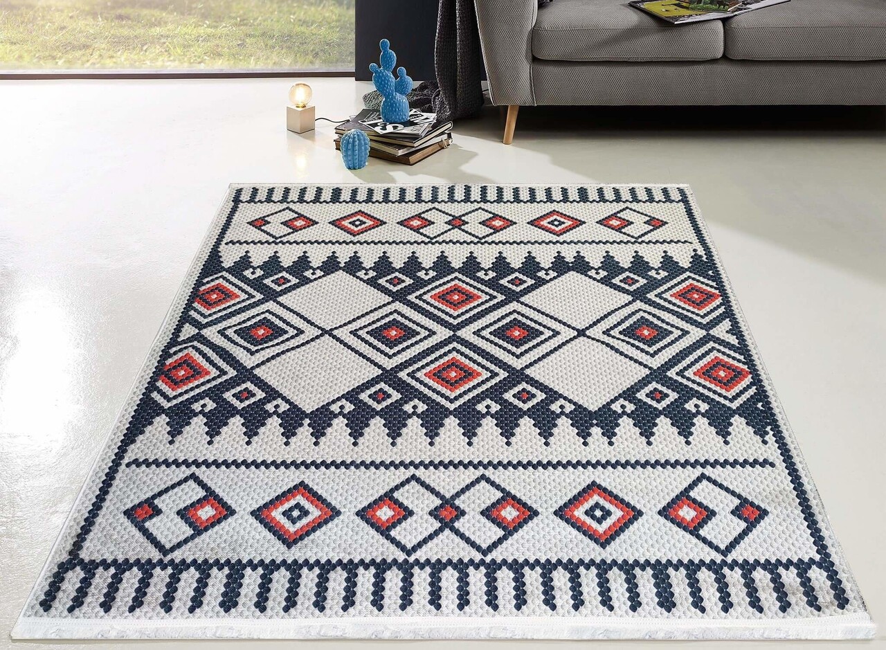 Hana Vintage Indoor & Outdoor Crème / Multi vloerkleed - Wasbaar Hana Vintage Indoor & Outdoor Crème / Multi vloerkleed - Wasbaar