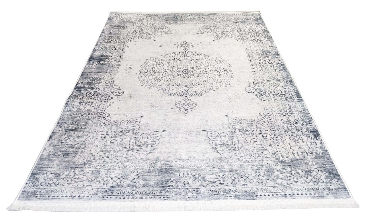 Hana Vintage Indoor & Outdoor Grijs vloerkleed - Wasbaar Hana Vintage Indoor & Outdoor Grijs vloerkleed - Wasbaar
