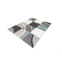 PALERMO MODERN PASTEL BLAUW VLOERKLEED GEBLOKT