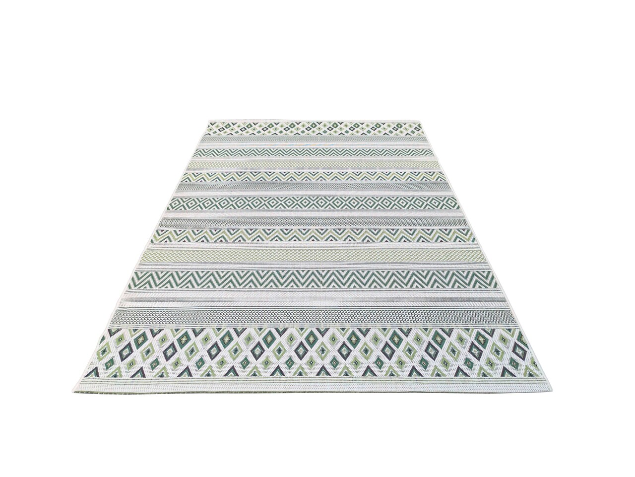 Sunset Indoor & Outdoor Groen vloerkleed - Grafisch Sunset Indoor & Outdoor Groen vloerkleed - Grafisch