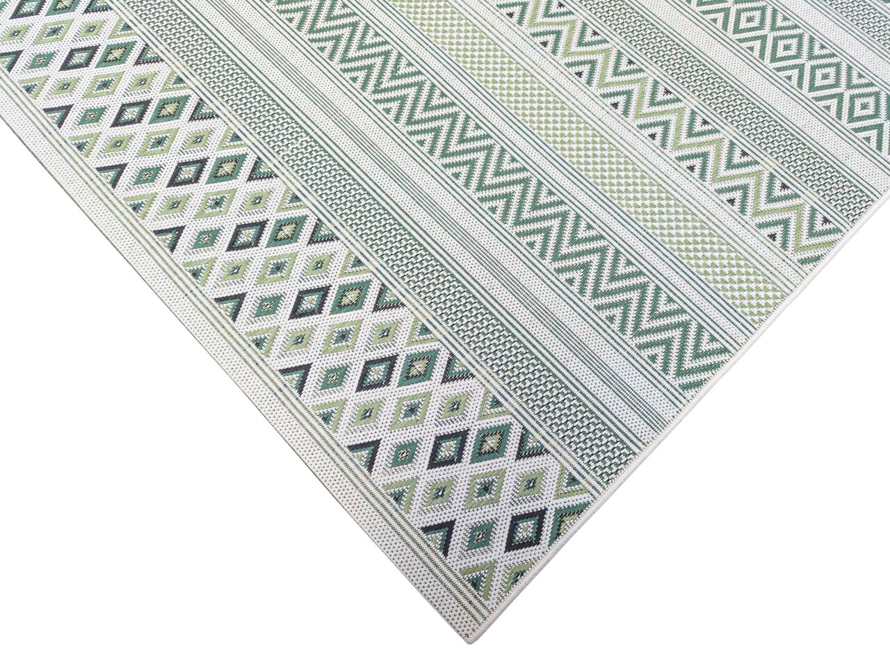 Sunset Indoor & Outdoor Groen vloerkleed - Grafisch Sunset Indoor & Outdoor Groen vloerkleed - Grafisch