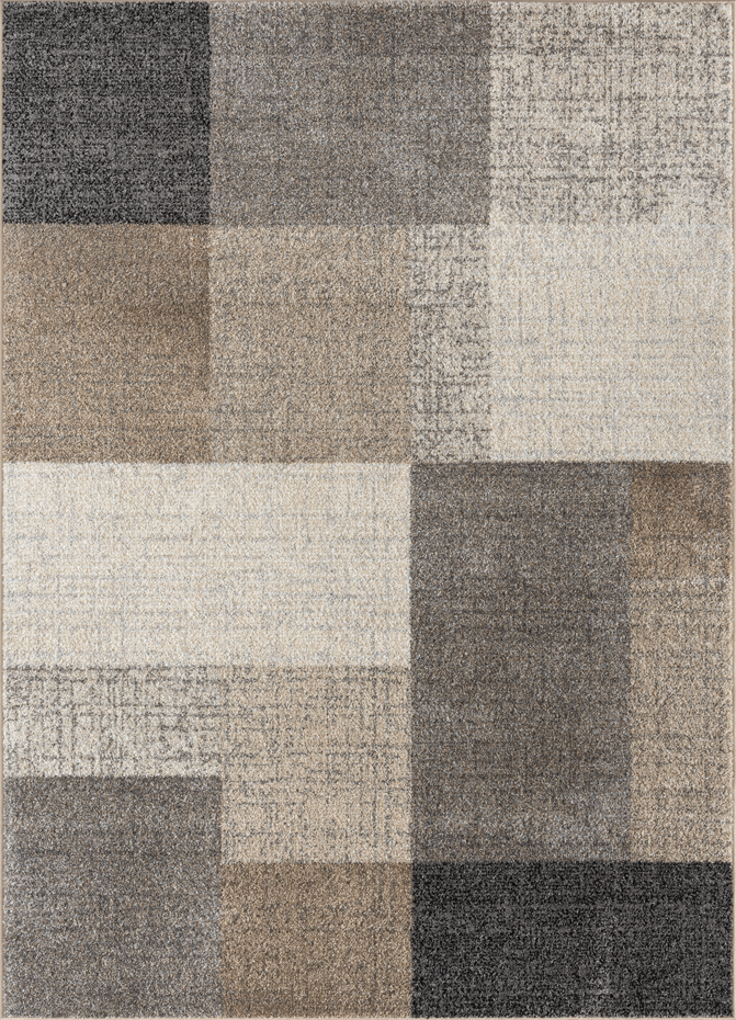 Modern vloerkleed - Belos Cubes Beige/Grijs Modern vloerkleed - Belos Cubes Beige/Grijs
