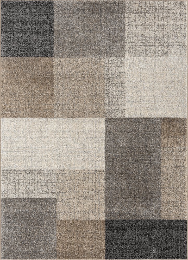 Modern vloerkleed - Belos Cubes Beige/Grijs Modern vloerkleed - Belos Cubes Beige/Grijs