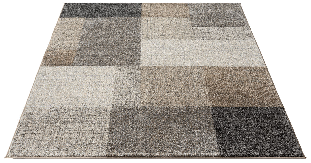 Modern vloerkleed - Belos Cubes Beige/Grijs Modern vloerkleed - Belos Cubes Beige/Grijs