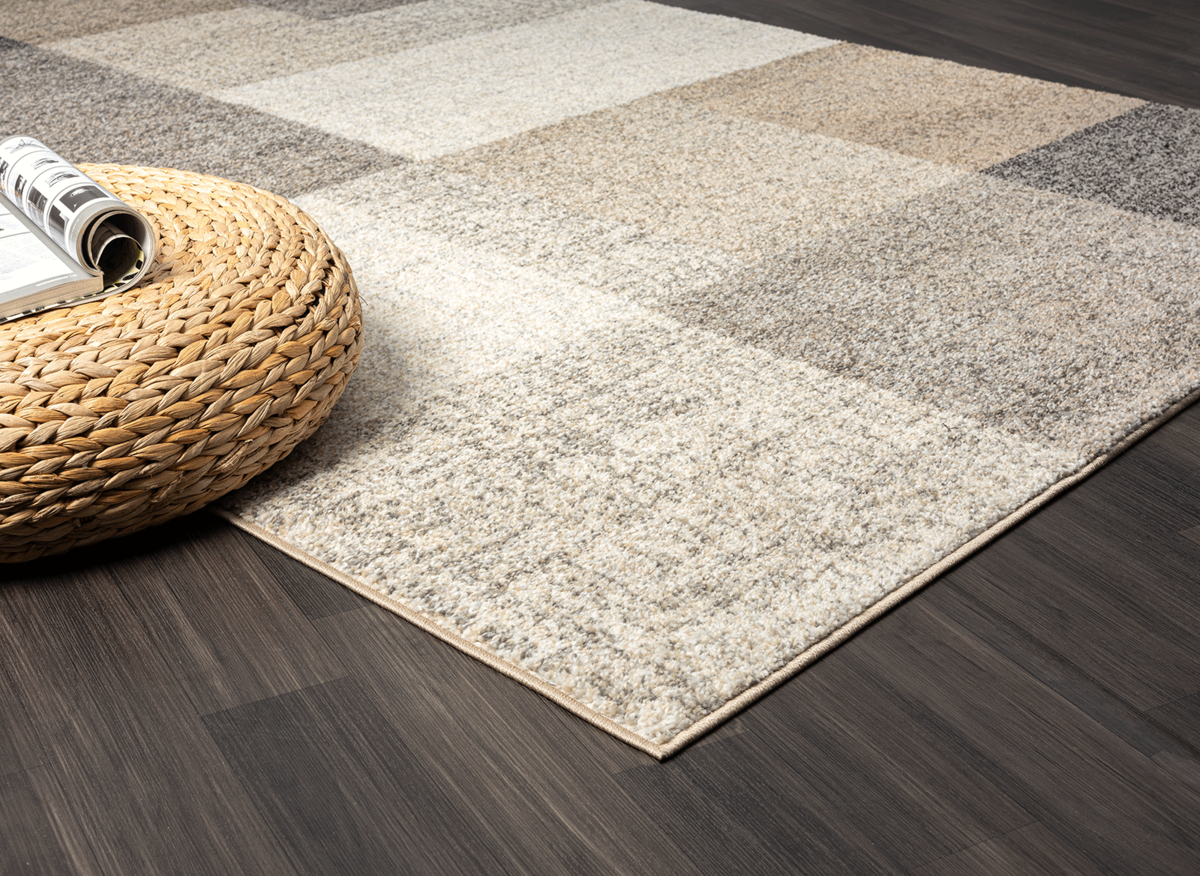 Modern vloerkleed - Belos Cubes Beige/Grijs Modern vloerkleed - Belos Cubes Beige/Grijs