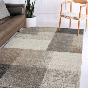 Modern vloerkleed - Belos Cubes Beige/Grijs